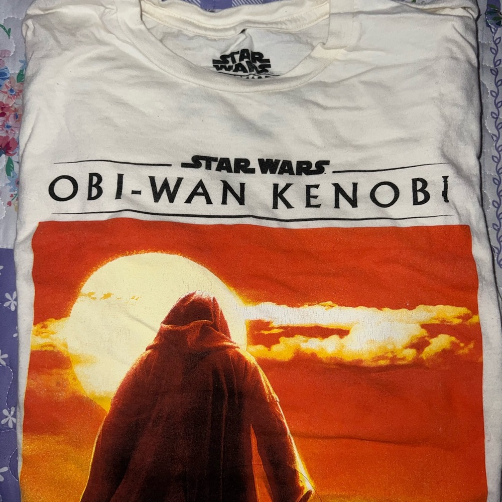 Star Wars Obi-Wan Kenobi Sunset Tee - White and Orange
